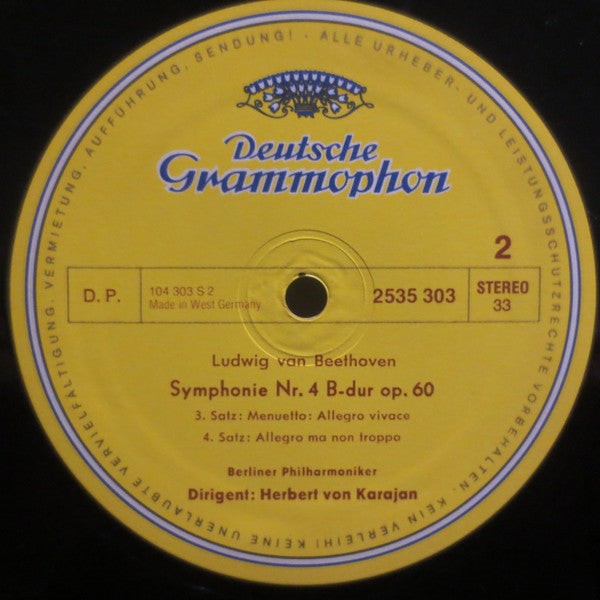 Ludwig Van Beethoven - Berliner Philharmoniker · Herbert von Karajan : Symphonie Nr. 4 (LP, Album)