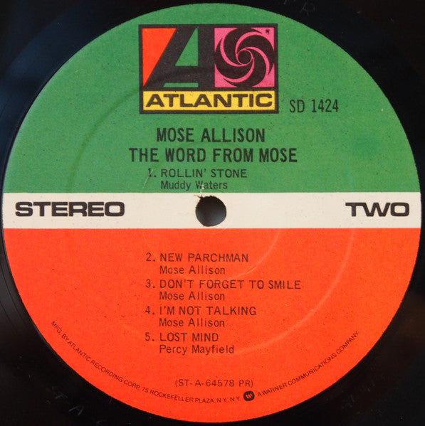 Mose Allison : The Word From Mose (LP, Album, RE)