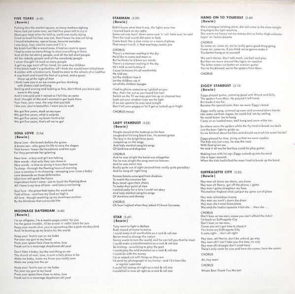 David Bowie : The Rise And Fall Of Ziggy Stardust And The Spiders From Mars (LP, Album, RE, Gat)