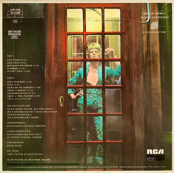 David Bowie : The Rise And Fall Of Ziggy Stardust And The Spiders From Mars (LP, Album, RE, Gat)