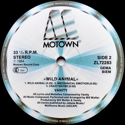 Vanity : Wild Animal (LP, Album)