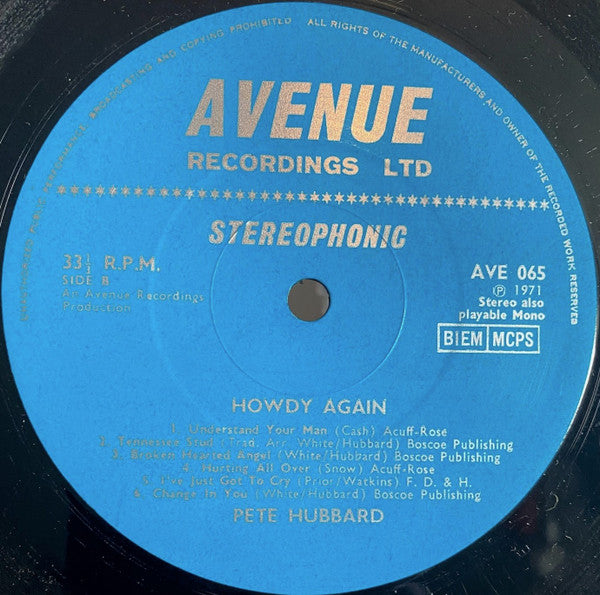 Pete Hubbard : Howdy Again (LP, Album)