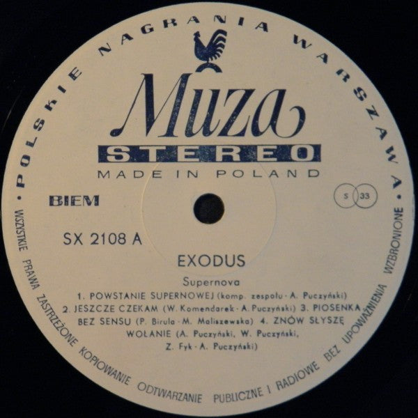 Exodus (7) : Supernova (LP, Album, RP)