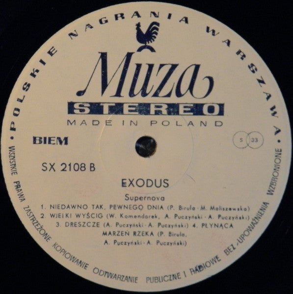 Exodus (7) : Supernova (LP, Album, RP)