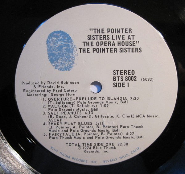 Pointer Sisters : The Pointer Sisters Live At The Opera House (2xLP, Album, Ter)