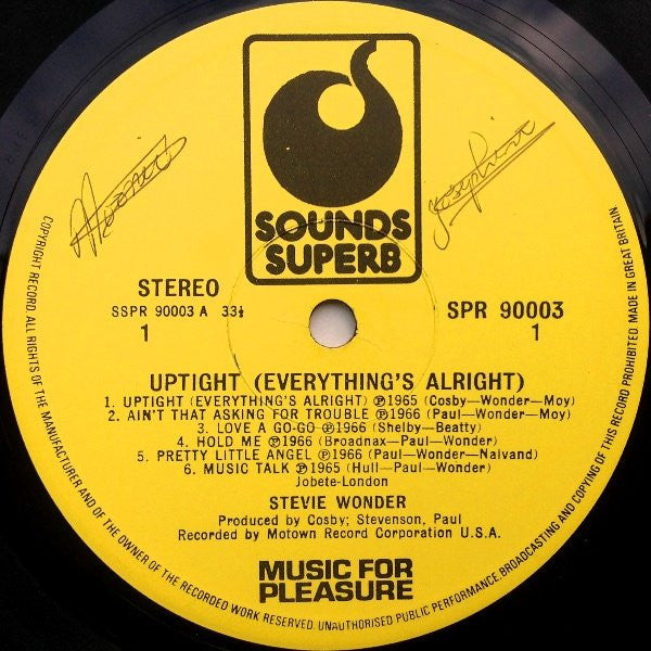 Stevie Wonder : Uptight (Everything's Alright) (LP, Comp)