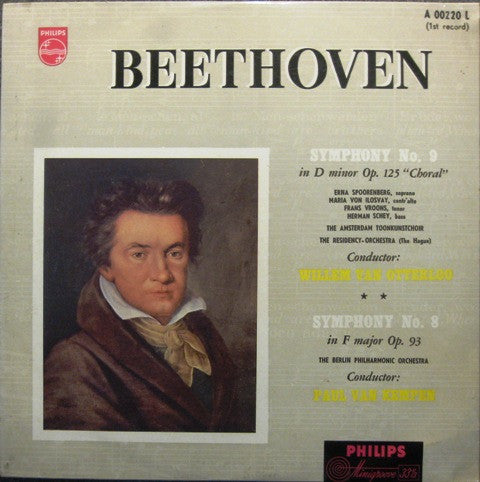 Ludwig van Beethoven : Symphony N. 9 In D Minor Op. 125 "Choral" / Symphony N. 8 In F Major Op. 93 (2xLP, Album)