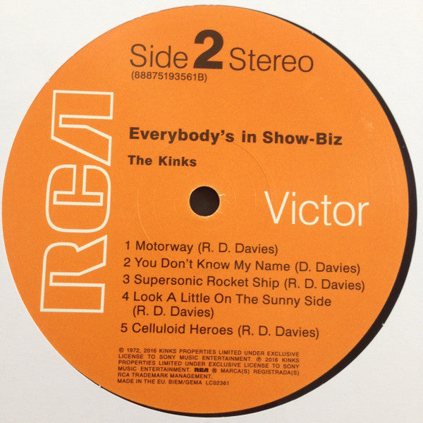 The Kinks : Everybody's In Show-Biz (2xLP, Album, RE, RM + LP, Bon + Leg)