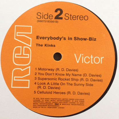 The Kinks : Everybody's In Show-Biz (2xLP, Album, RE, RM + LP, Bon + Leg)