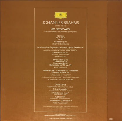 Johannes Brahms : Das Klavierwerk - The Piano Works - Les Œuvres Pour Piano (11xLP, Comp + Box)