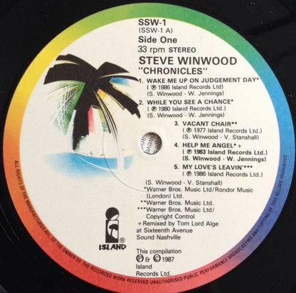 Steve Winwood : Chronicles (LP, Comp)