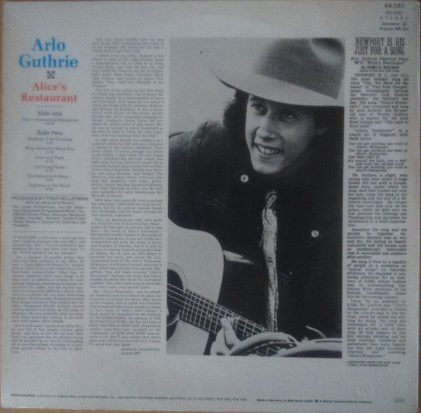 Arlo Guthrie : Alice's Restaurant (LP, Album)