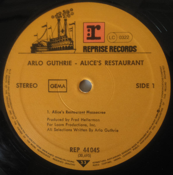Arlo Guthrie : Alice's Restaurant (LP, Album)