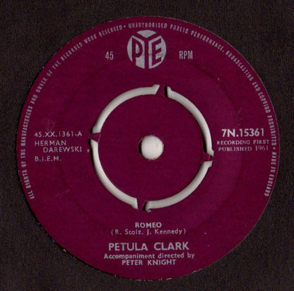 Petula Clark : Romeo (7", Single)