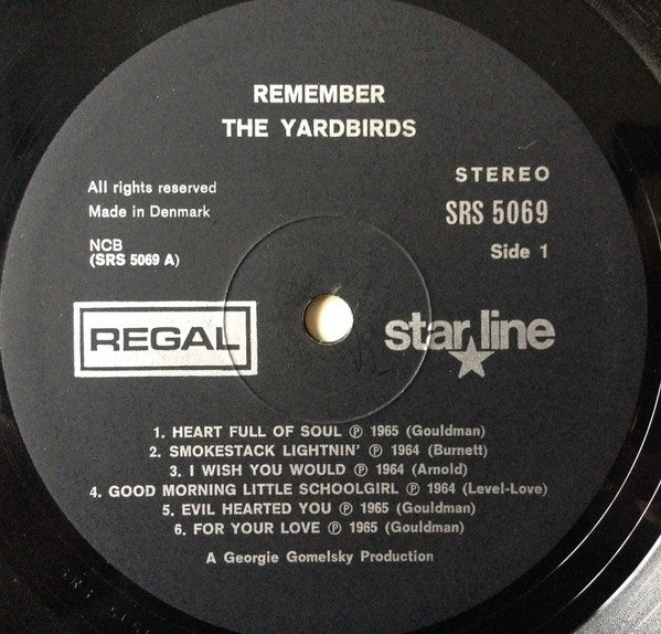 The Yardbirds : Remember... The Yardbirds (LP, Comp)