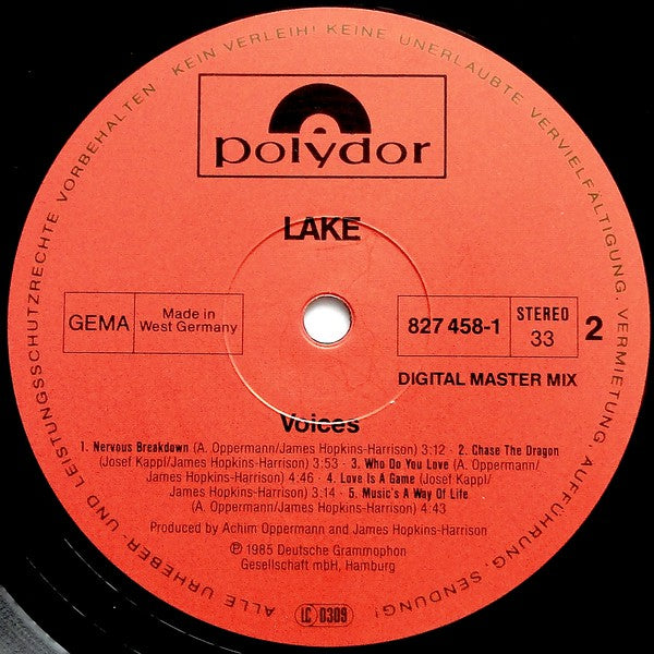 Lake (2) : Voices (LP, Album)