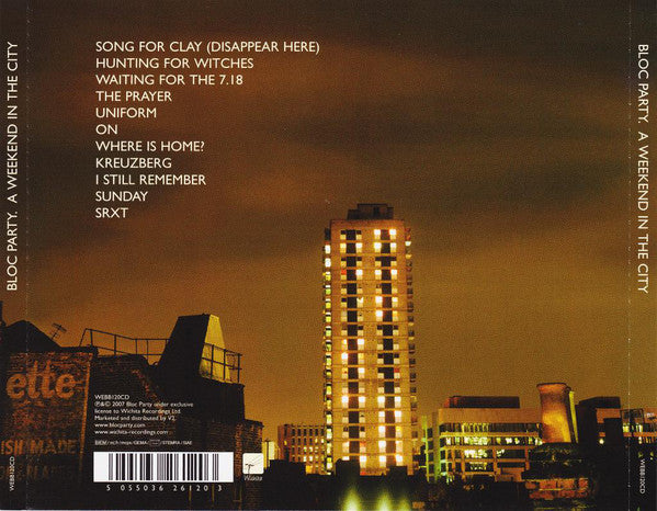 Bloc Party : A Weekend In The City (CD, Album)