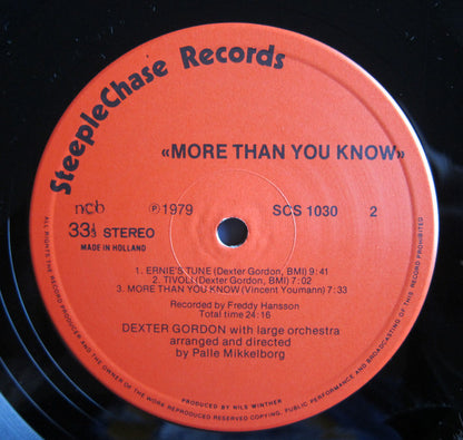 Dexter Gordon & Orchestra : More Than You Know (LP)