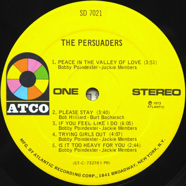 The Persuaders : The Persuaders (LP, Album, PR )