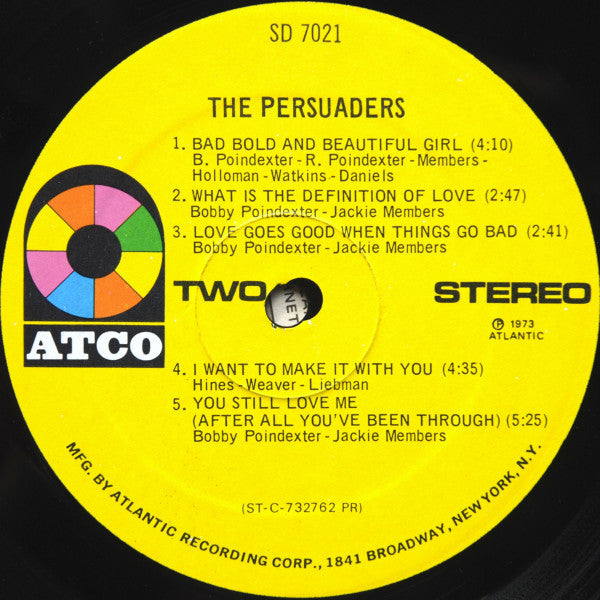 The Persuaders : The Persuaders (LP, Album, PR )