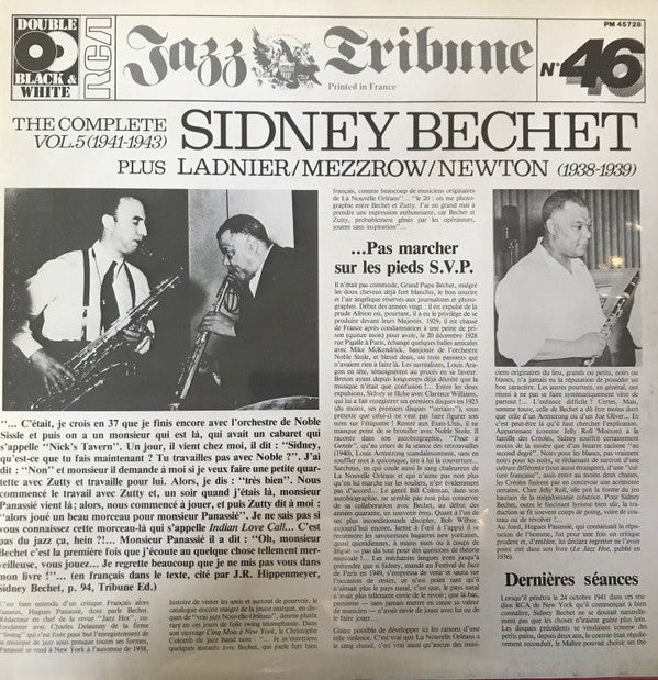 Sidney Bechet : The Complete Sidney Bechet Vol. 5 (1941-1943) Plus Ladnier/Mezzrow/Newton (1938-1939) (2xLP, Comp)