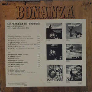 "Bonanza" Cast : Ein Abend Auf Der Ponderosa (Mit Ben Cartwright, Little Joe, Adam Und Hoss) (LP, Album, RE)