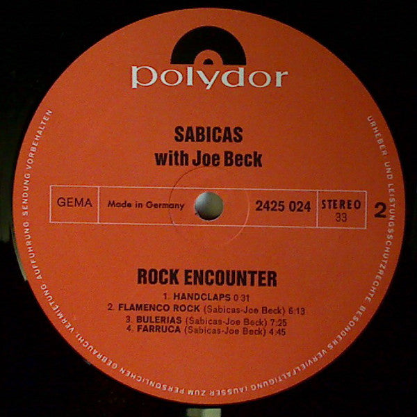 Sabicas With Joe Beck : Rock Encounter (LP, Album)