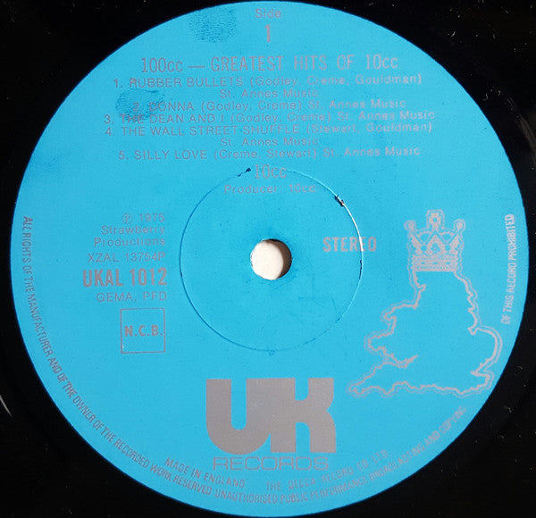 10cc : 100cc - Greatest Hits Of 10cc (LP, Comp)