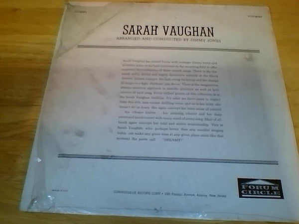 Sarah Vaughan : Sarah Vaughan (LP, Album, Mono)