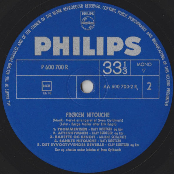 Various : Frøken Nitouche (10", Album, Mono)