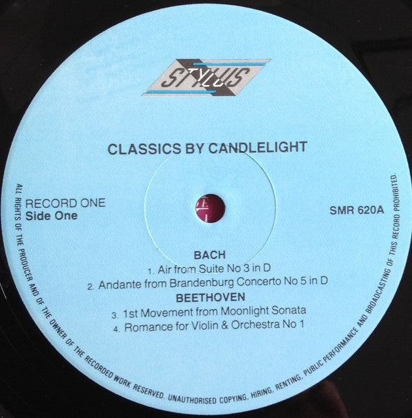 Johann Sebastian Bach • Ludwig van Beethoven • Johannes Brahms • Frédéric Chopin : Classics By Candlelight - Volume One (LP, Comp)