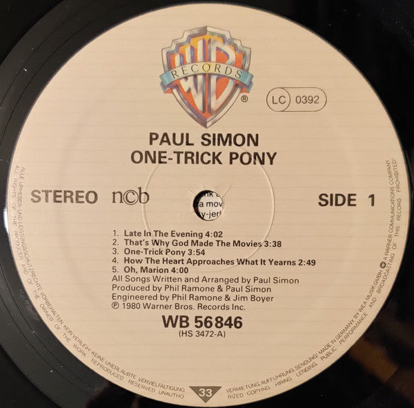 Paul Simon : One-Trick Pony (LP, Album)