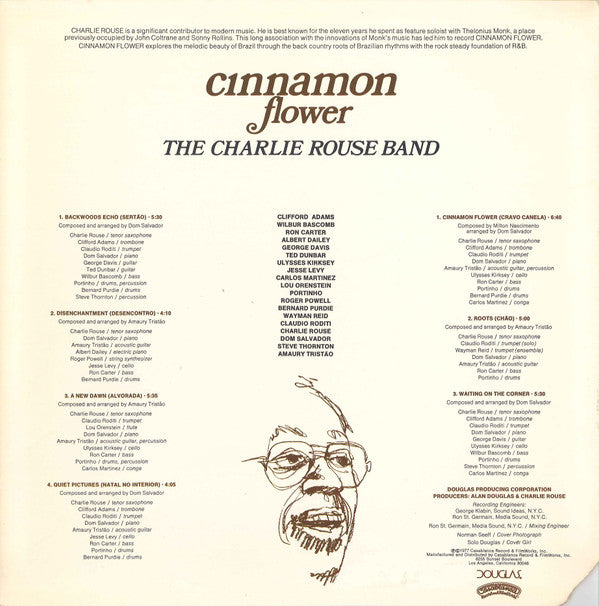 The Charlie Rouse Band : Cinnamon Flower (LP, Album, CP )