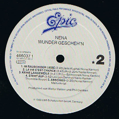 Nena (20) : Wunder Gescheh'n (LP, Album)