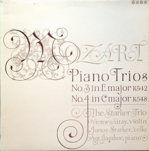 Wolfgang Amadeus Mozart, The Starker Trio : Piano Trios No3 In E Major K542, No4 C Major K548 (LP, Mono)