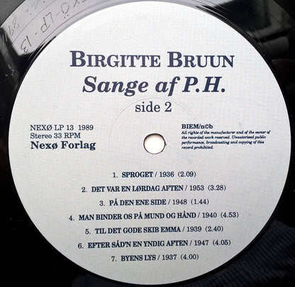 Birgitte Bruun (2), Henrik Sørensens Sekstet : Sange Af P.H. (LP, Album)