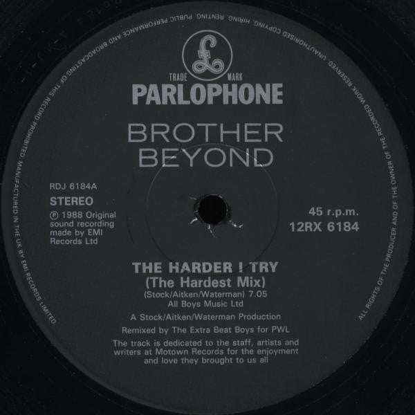 Brother Beyond : The Harder I Try (Remix) (12")