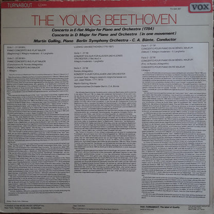 Martin Galling, Berliner Symphoniker, Carl-August Bünte, Ludwig van Beethoven : The Young Beethoven (LP, Album)