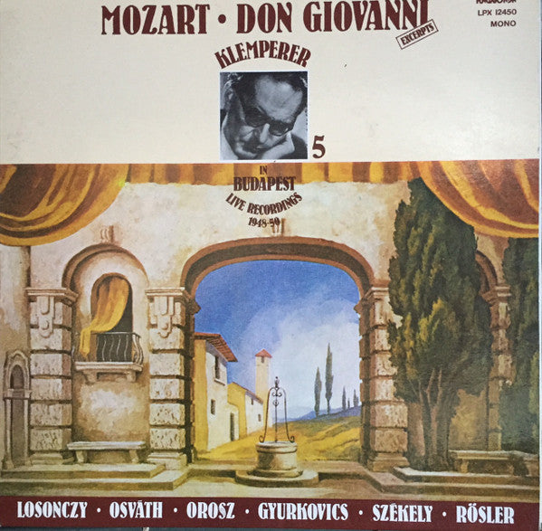 Wolfgang Amadeus Mozart, Otto Klemperer, György Losonczy, Osváth Júlia, Júlia Orosz, Mihály Székely, Rösler Endre : Don Govanni  Excerpts (LP, Album, Gat)