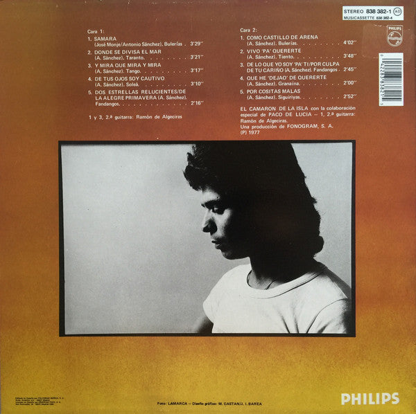 El Camarón De La Isla Con La Colaboración Especial De Paco De Lucía : Castillo De Arena (LP, Album, RE)