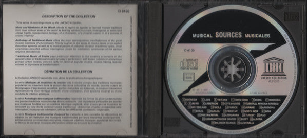 Various : Musical Sources = Sources Musicales (CD, Comp, RE, RP, Smplr)