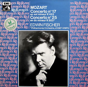 Wolfgang Amadeus Mozart - Edwin Fischer, Josef Krips, Philharmonia Orchestra : Concerto No. 17 In G Major For Piano And Orchestra, K. 453 / Concerto No. 25 In C Major For Piano And Orchestra, K. 503 (LP, Comp, Mono)