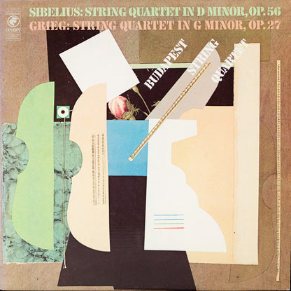 Jean Sibelius / Edvard Grieg - Budapest String Quartet : Quartet In D Minor, Op. 56 (Voces Intimae) / Quartet In G Minor, Op. 27 (LP, Mono, RE)