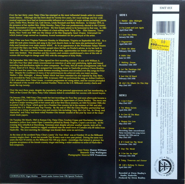 Patsy Cline : Too Many Secrets (LP, Comp)