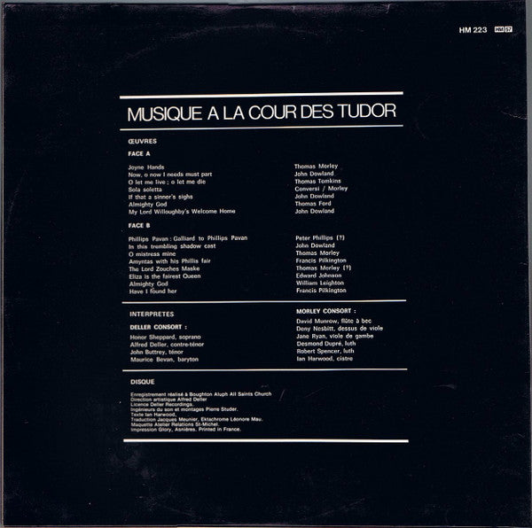 Deller Consort, The Morley Consort : Musique À La Cour Des Tudor (LP, RE)