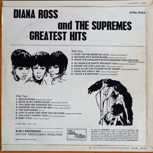 The Supremes : Greatest Hits (LP, Comp)