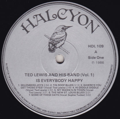Ted Lewis And His Band : Is Everybody Happy? - Rare 1920's Recordings (Vol.1) (LP, Comp, Mono)