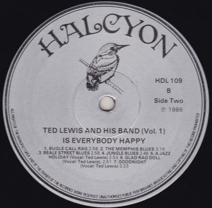 Ted Lewis And His Band : Is Everybody Happy? - Rare 1920's Recordings (Vol.1) (LP, Comp, Mono)
