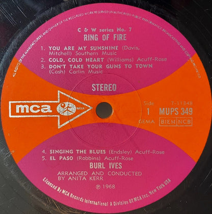 Burl Ives : Ring Of Fire (LP, Album)