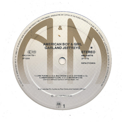 Garland Jeffreys : American Boy & Girl (LP, Album)